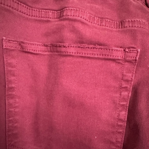 Altar’d state Loraline Straight Leg maroon raw hem Pants size 30 - Picture 3 of 9